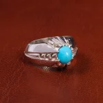 انگشتر فیروزه عجمی مردانه کد 18870