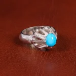 انگشتر فیروزه عجمی مردانه کد 18879