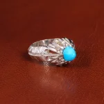 انگشتر فیروزه عجمی مردانه کد 18886