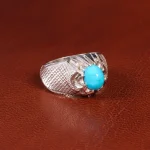 انگشتر فیروزه عجمی مردانه کد 18888