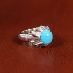 انگشتر فیروزه عجمی مردانه کد 18890