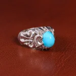 انگشتر فیروزه عجمی مردانه کد 18892