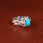 انگشتر فیروزه عجمی مردانه کد 18896