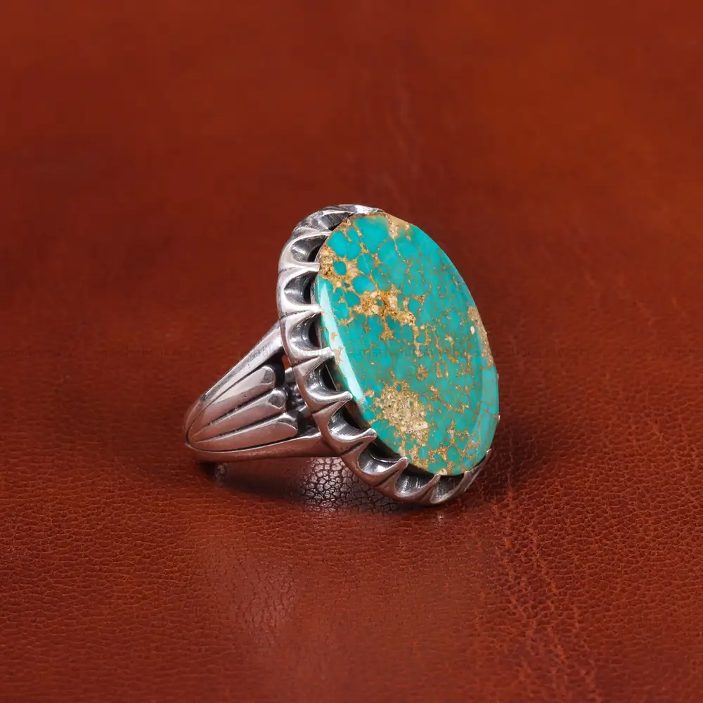 انگشتر فیروزه شجری مردانه کد 18908