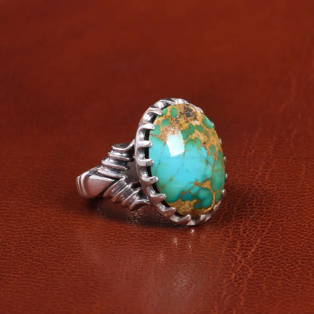 انگشتر فیروزه شجری مردانه کد 18910