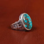 انگشتر فیروزه شجری مردانه کد 18915