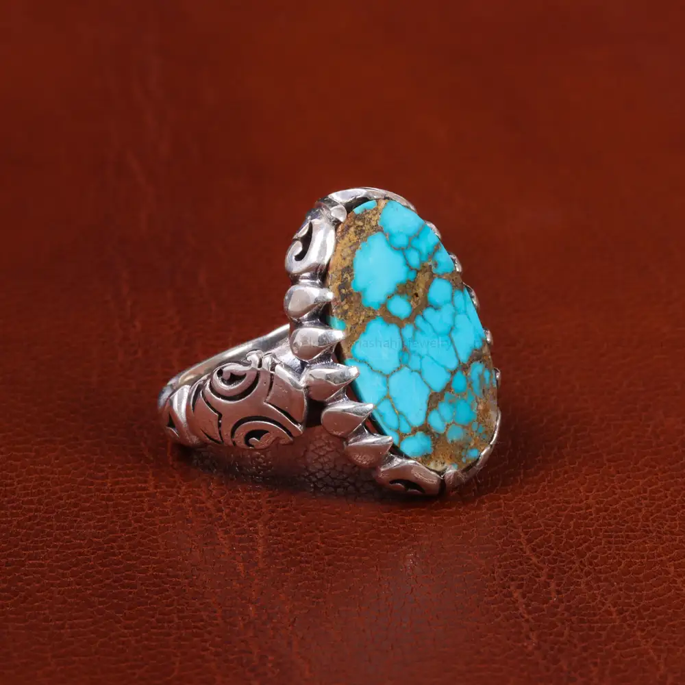 انگشتر فیروزه شجری مردانه کد 18916