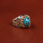 انگشتر فیروزه شجری مردانه کد 18917
