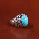 انگشتر فیروزه شجری مردانه کد 18918