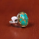 انگشتر فیروزه شجری مردانه کد 18930