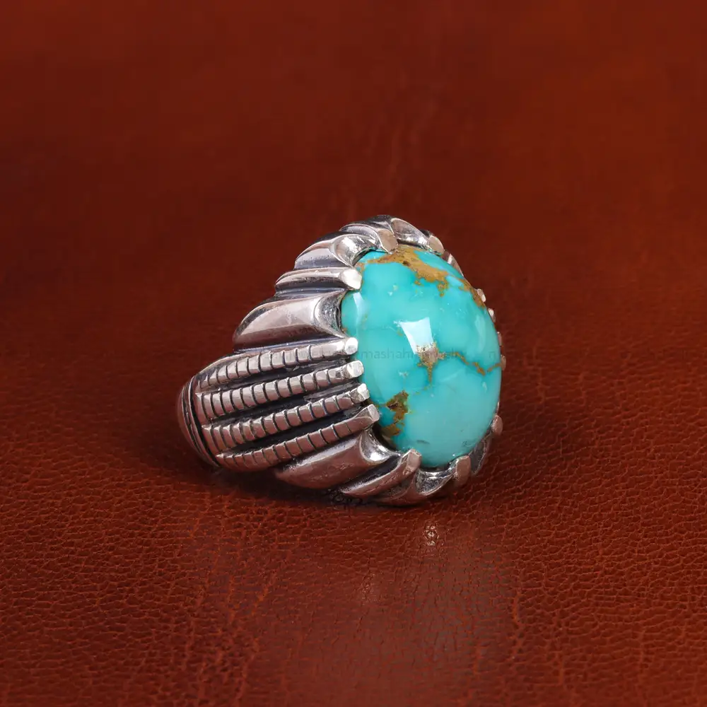 انگشتر فیروزه شجری مردانه کد 18949