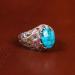 انگشتر فیروزه شجری مردانه کد 18961