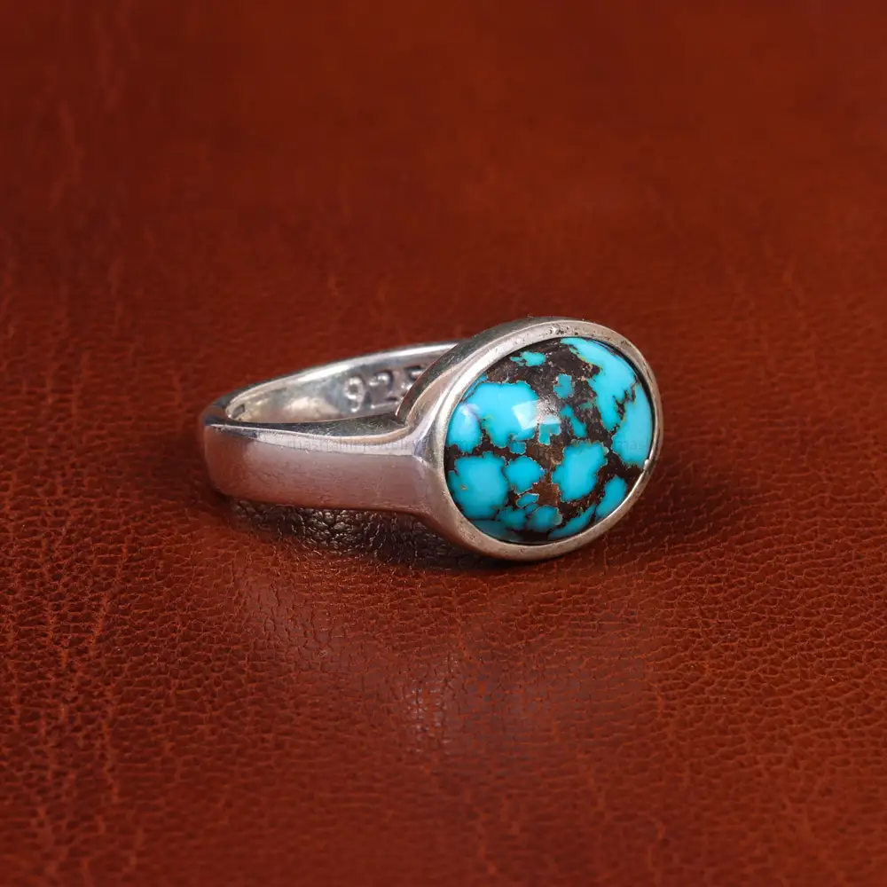 انگشتر فیروزه شجری مردانه کد 18971