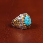 انگشتر فیروزه شجری مردانه کد 18978