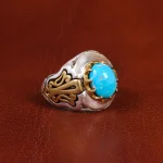 انگشتر فیروزه شجری مردانه کد 18982