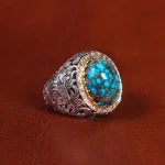 انگشتر فیروزه شجری مردانه کد 18992