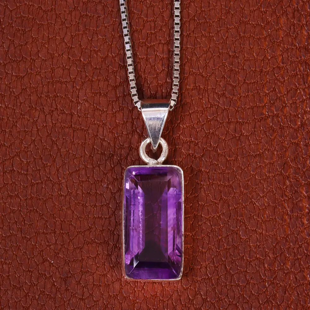 گردنبند آمیتیست زنانه کد 19038