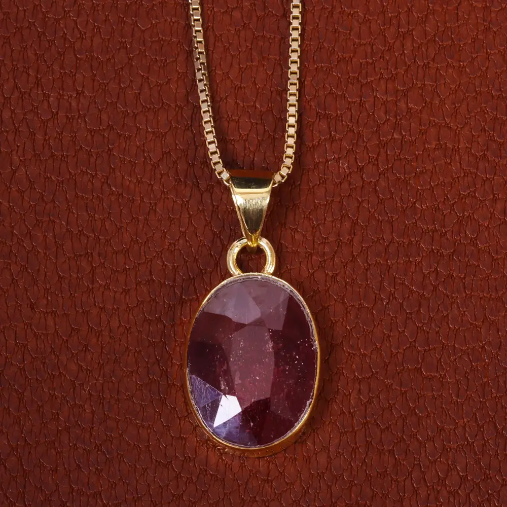 گردنبند یاقوت سرخ زنانه کد 19045