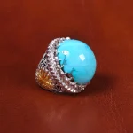 انگشتر فیروزه شجری مردانه کد 19099