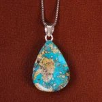 گردنبند فیروزه زنانه کد 19283