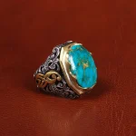 انگشتر فیروزه شجری مردانه کد 19306