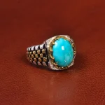 انگشتر فیروزه شجری مردانه کد 19348