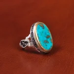 انگشتر فیروزه شجری مردانه کد 19357