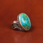 انگشتر فیروزه شجری مردانه کد 19359