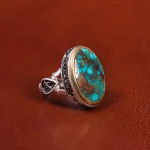 انگشتر فیروزه شجری مردانه کد 19360