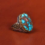 انگشتر فیروزه شجری مردانه کد 19365