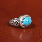 انگشتر فیروزه شجری مردانه کد 19367