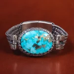 دستبند فیروزه مردانه کد 19368