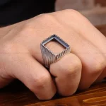 رکاب نقره مردانه کد027