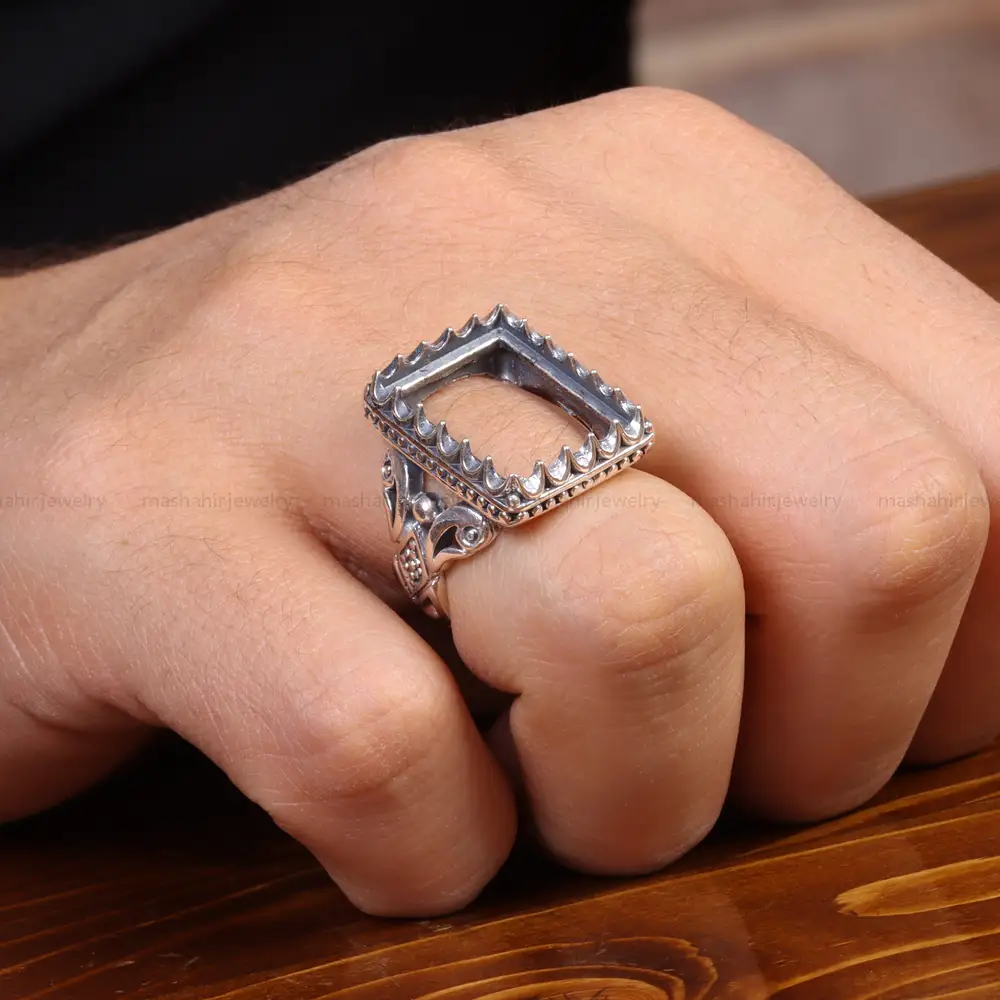 رکاب نقره مردانه کد 029