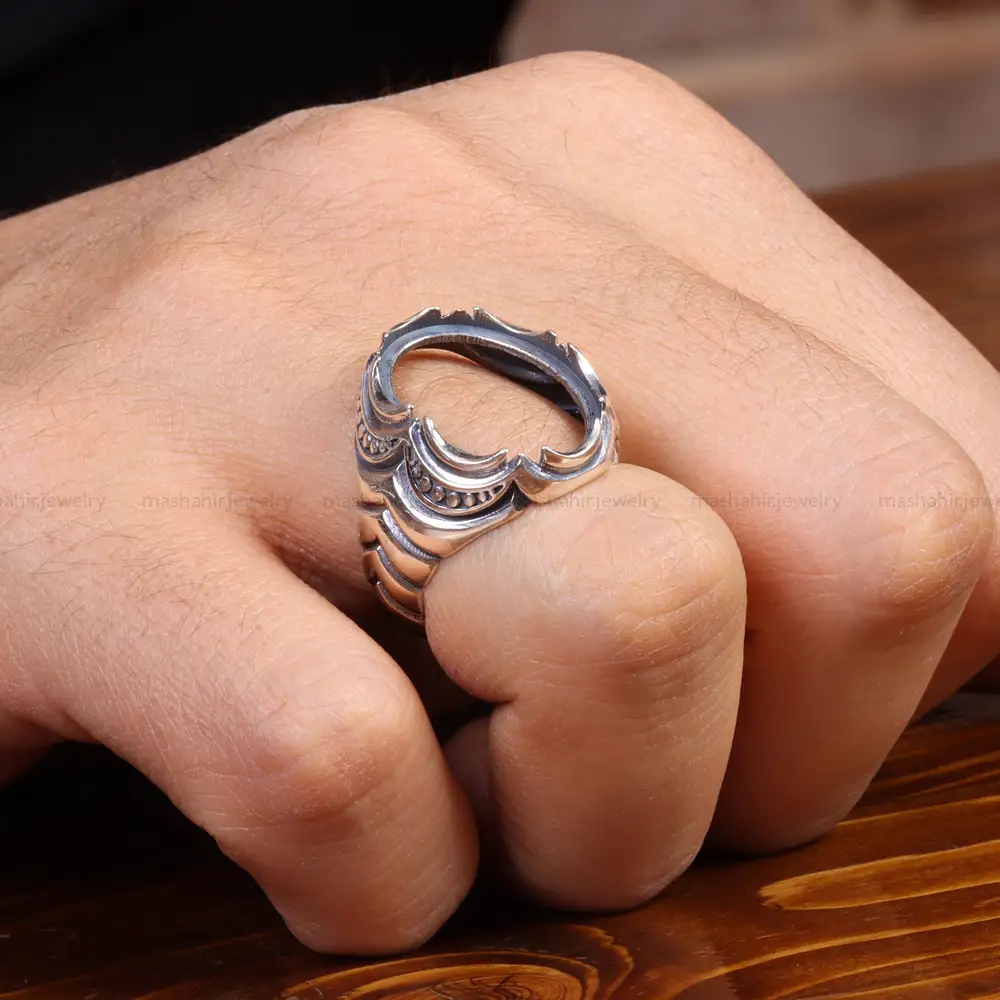 رکاب نقره مردانه کد 037