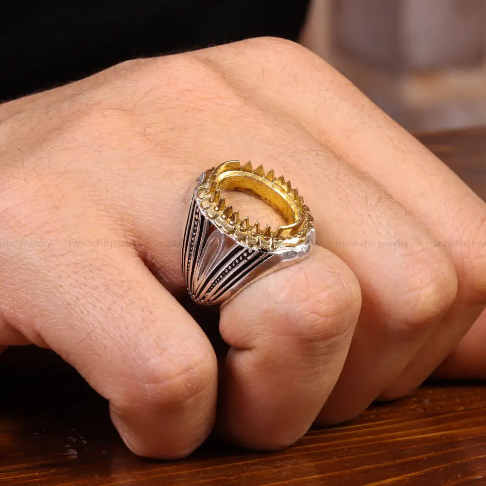 رکاب نقره مردانه کد 054