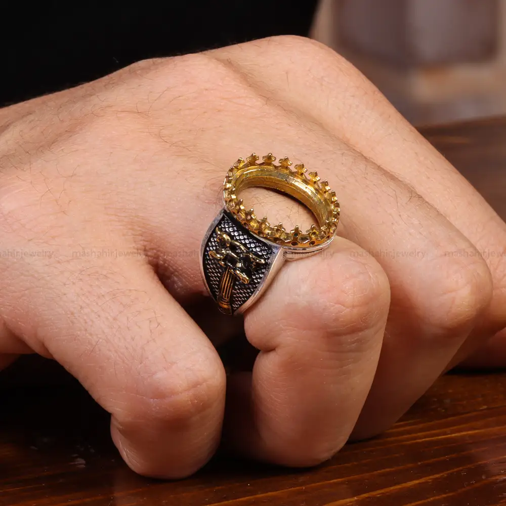 رکاب نقره مردانه کد 055