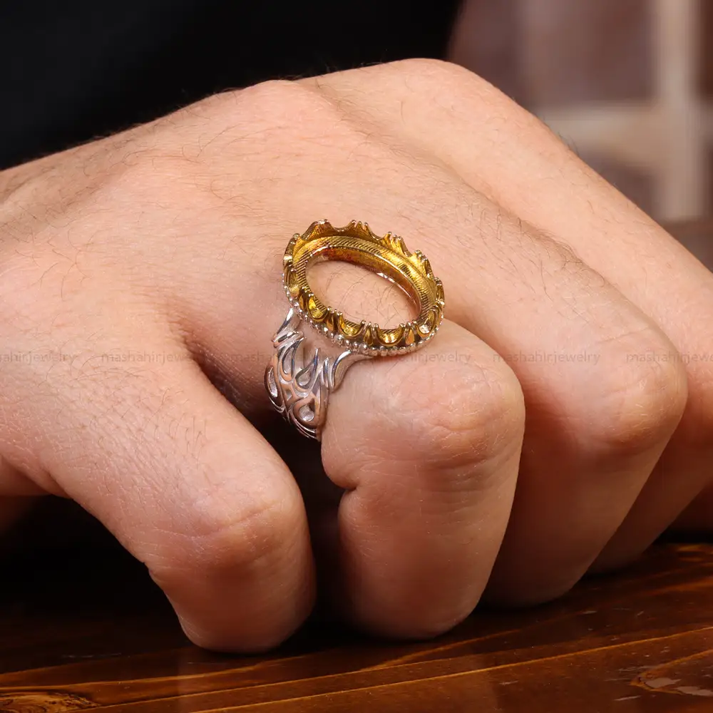 رکاب نقره انگشتر مردانه