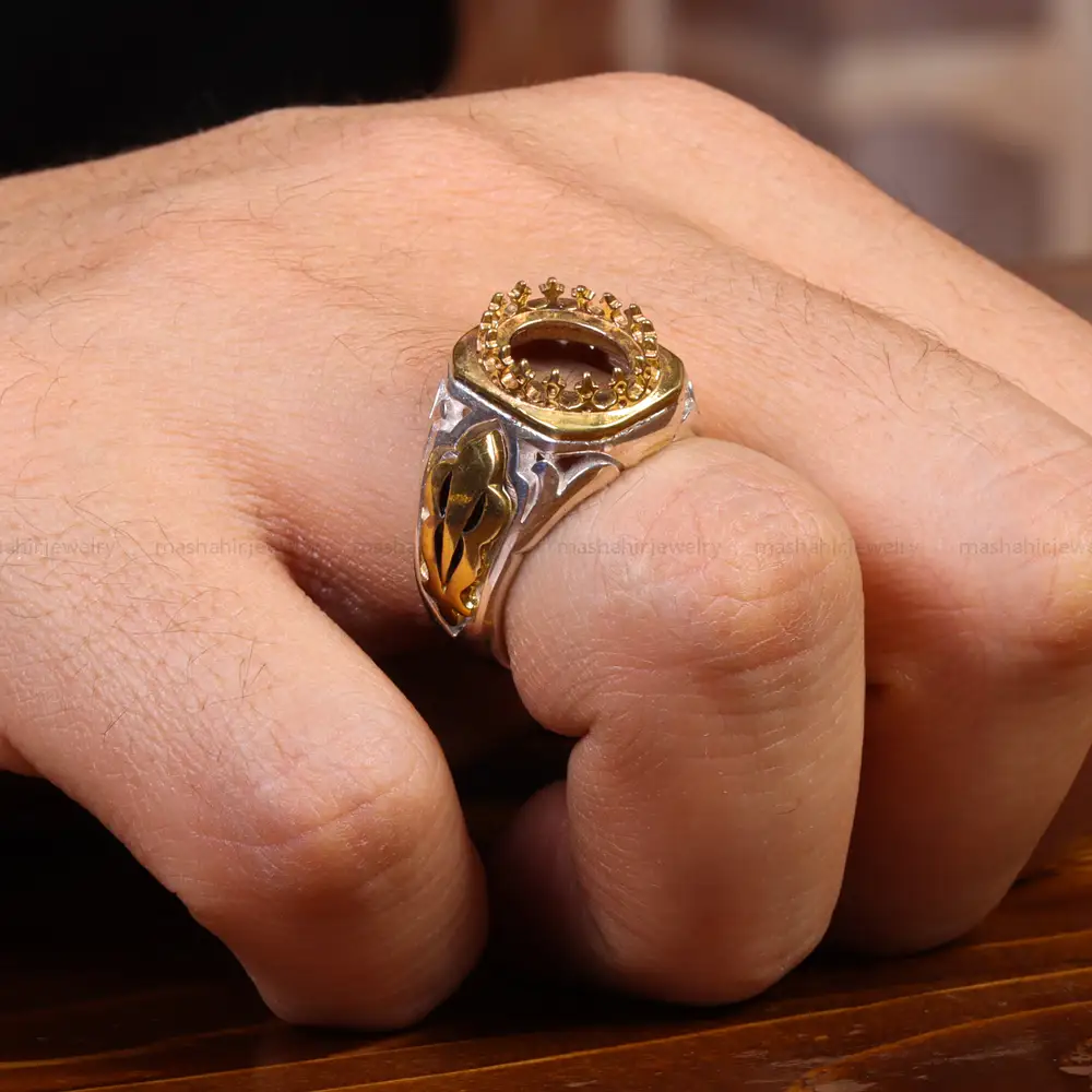 رکاب نقره انگشتر مردانه