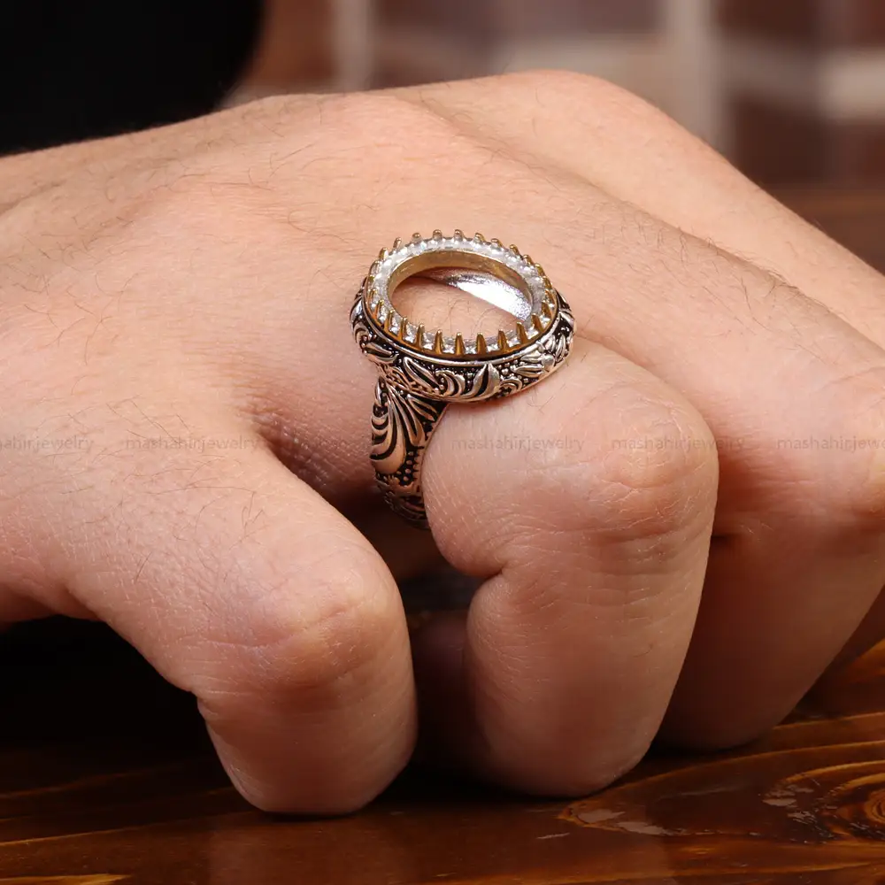 رکاب نقره انگشتر مردانه