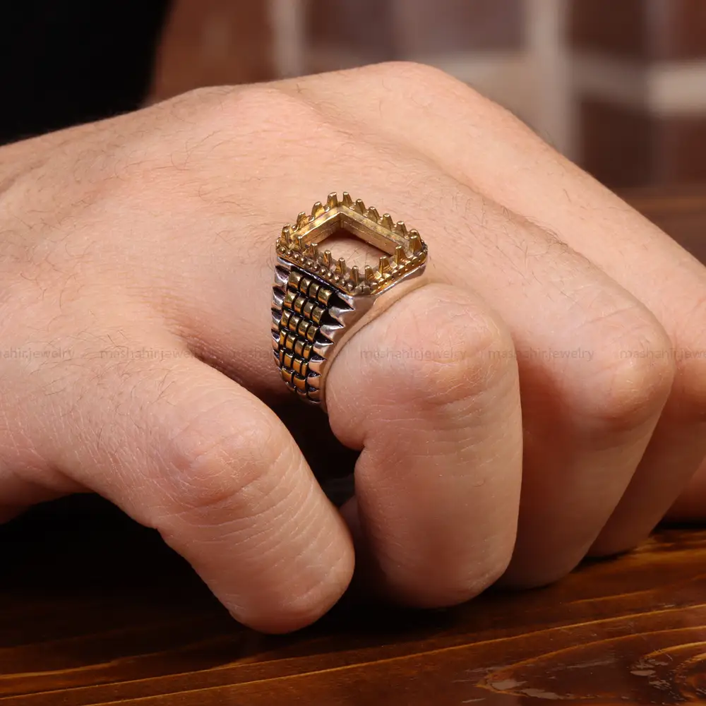 رکاب نقره انگشتر مردانه