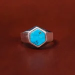 انگشتر فیروزه شجری مردانه کد 18400