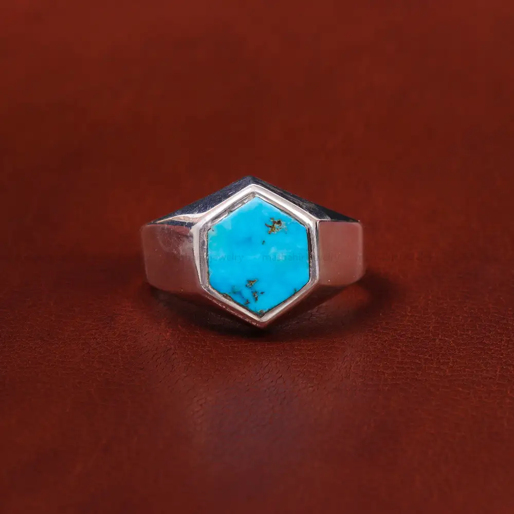 انگشتر فیروزه شجری مردانه کد 18400
