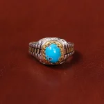 انگشتر فیروزه شجری مردانه کد 18587