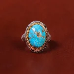 انگشتر فیروزه شجری مردانه کد 18589