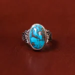 انگشتر فیروزه شجری مردانه کد 18597
