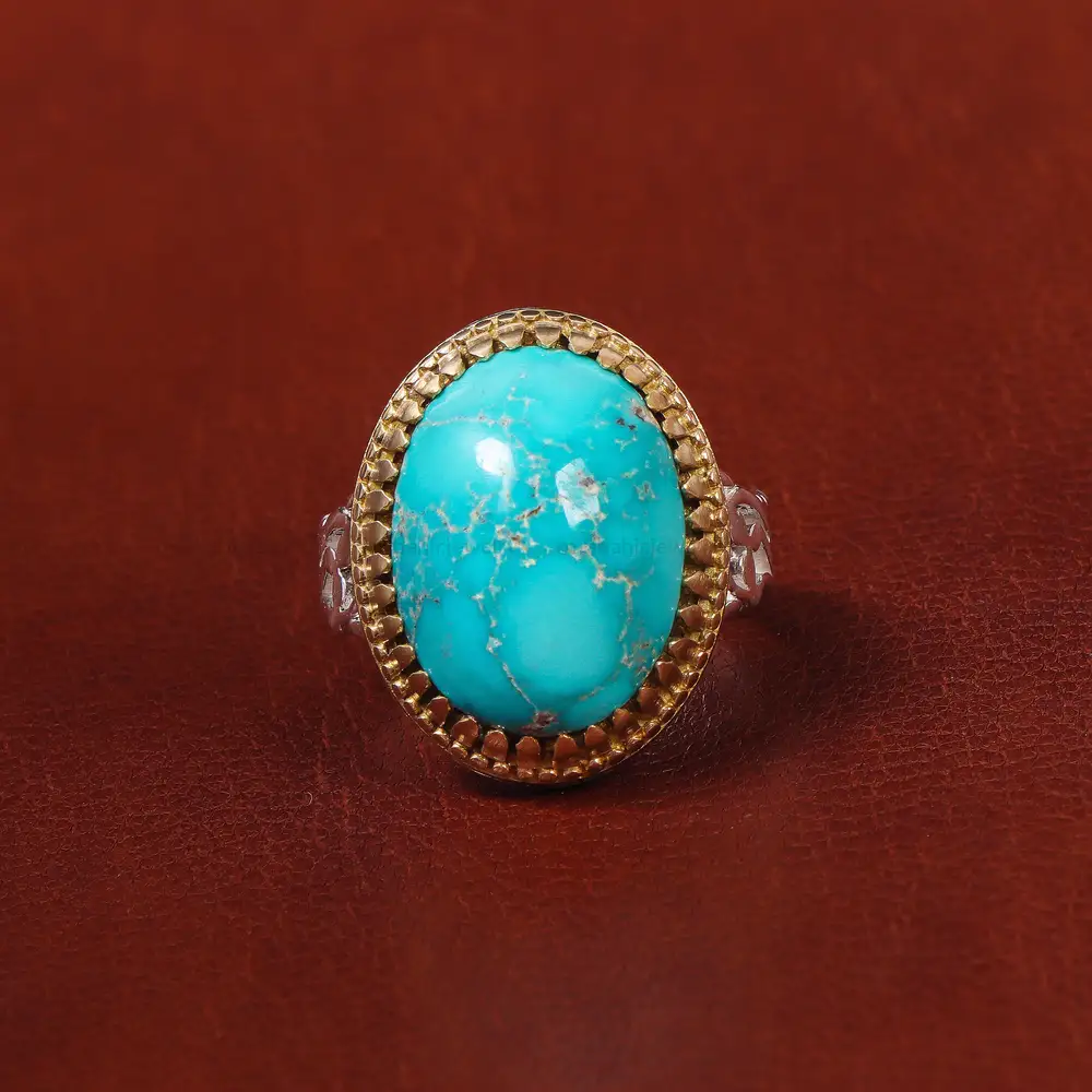 انگشتر فیروزه شجری مردانه کد 18608