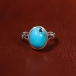 انگشتر فیروزه عجمی مردانه کد 18622