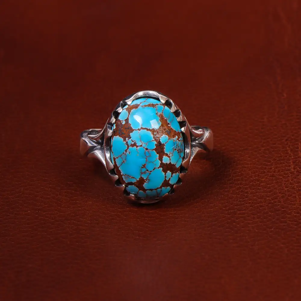 انگشتر فیروزه شجری مردانه کد 18624