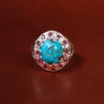 انگشتر فیروزه شجری مردانه کد 18628